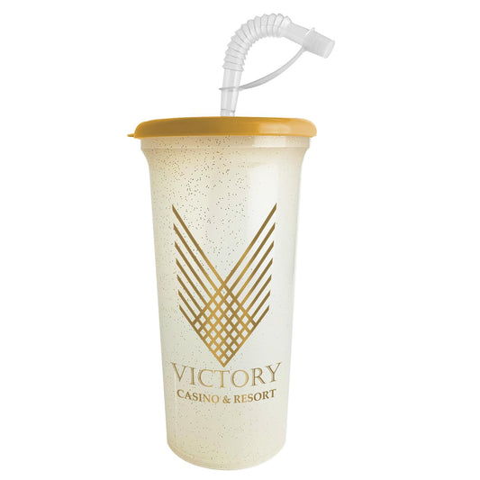 Super Sipper 32 oz. Sport Sipper Cup with Gold Glitter