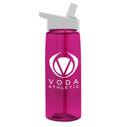 The Flair - 26 oz. Transparent Tritan™ Bottle with Flip Straw lid