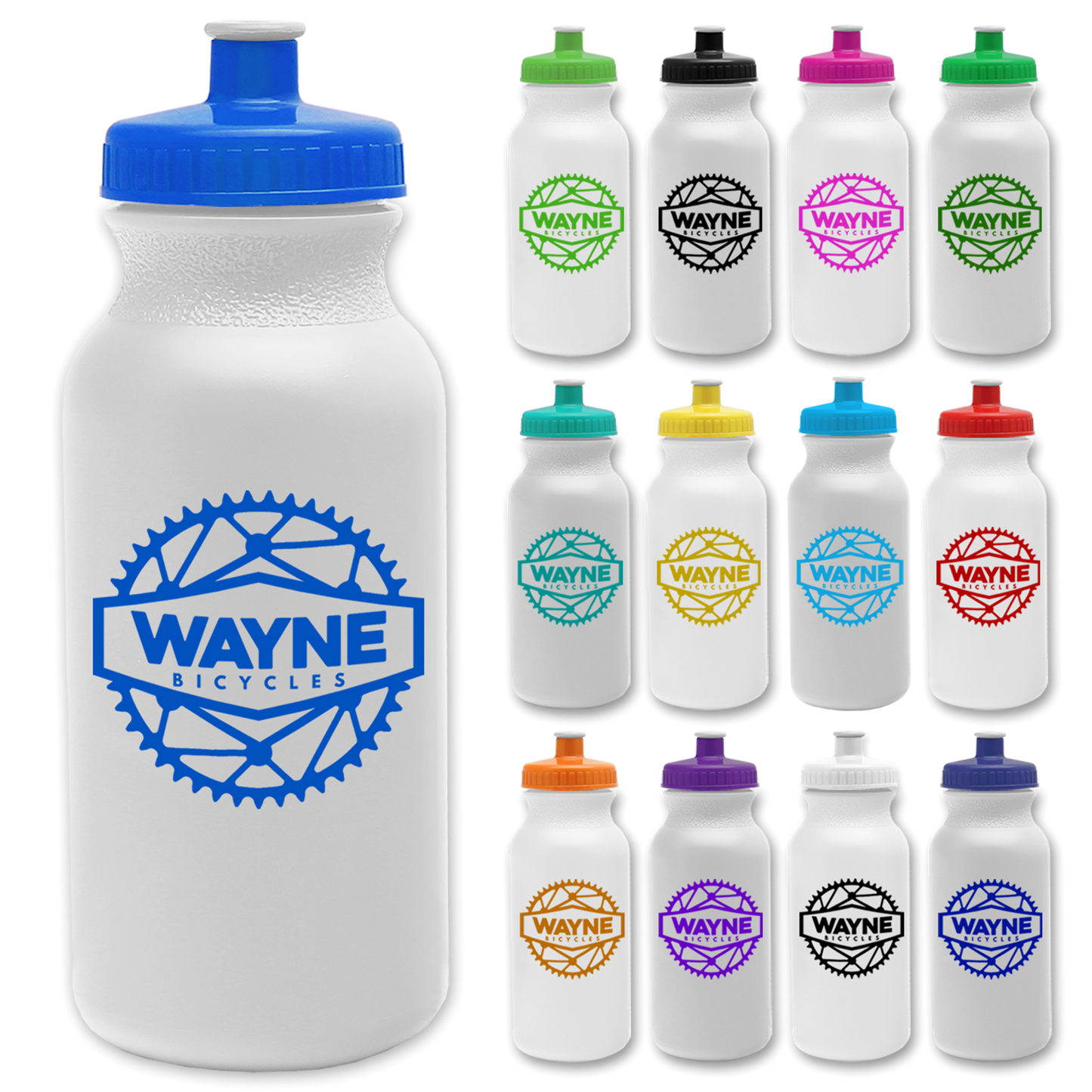 20 oz. Bike Bottles with Tethered Push-Pull Cap - Qty 100 per case - 35% off GSA Advantage Item# WB20T